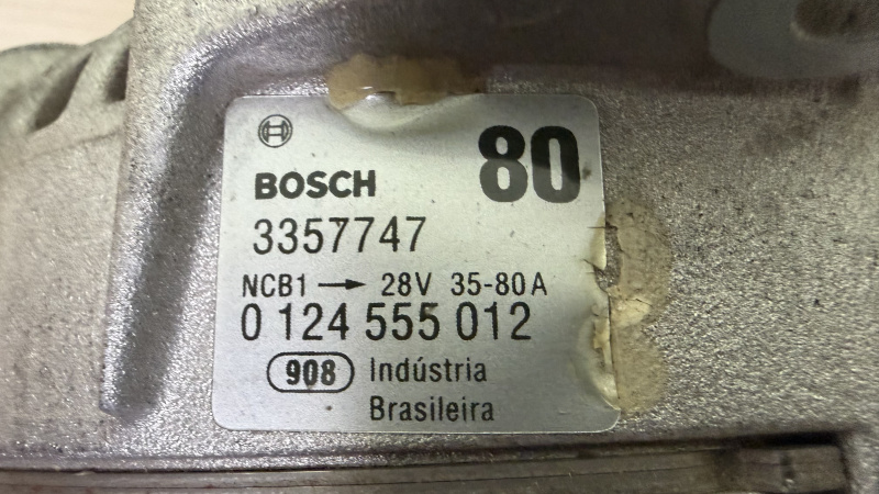 Генератор 28v 80 Ам (120 град.) 4ISBe / ISDe (0124555012) / Bosch 3357747 